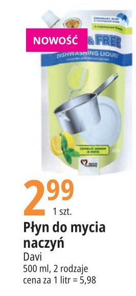 P艂yn do mycia naczy艅 lemon zapas Wash & free promocja