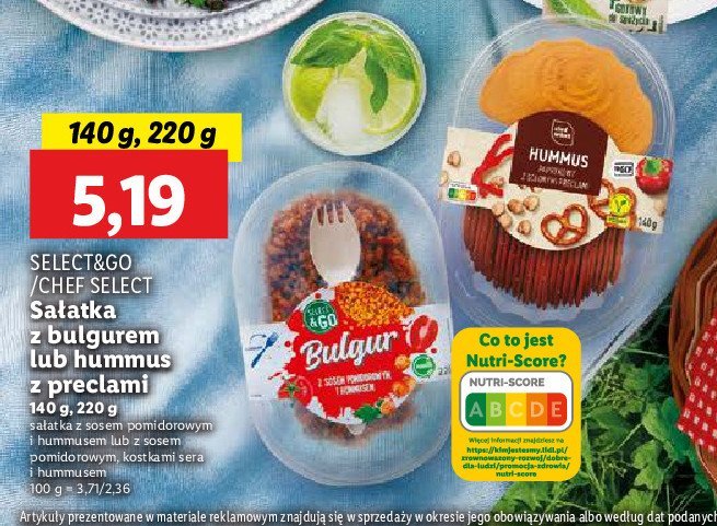Hummus paprykowy z preclami Chef select promocja w Lidl