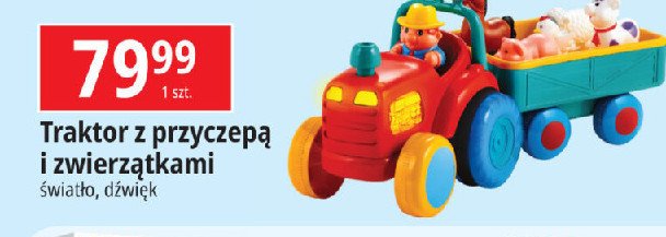 Traktor z przyczepą i zwierzętami promocja w Leclerc