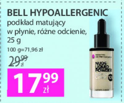 Puder matuj膮cy w p艂ynie 01 Bell hypoallergenic nude liquid powder promocja