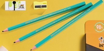 Zestaw 3 ołówków z gumką i temperówką promocja w Biedronka