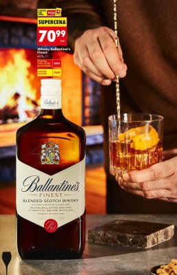 Whisky Ballantine's Finest 40%, 1l promocja w Biedronka
