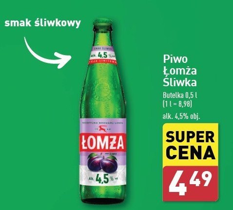 Piwo Łomża śliwka promocja