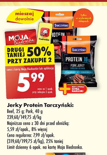 Suszona wołowina Tarczyński protein promocja