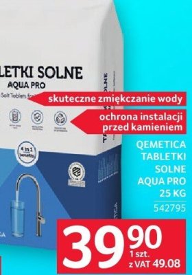 Tabletki solne Aqua Pro Qemetica 25 kg promocja w Selgros