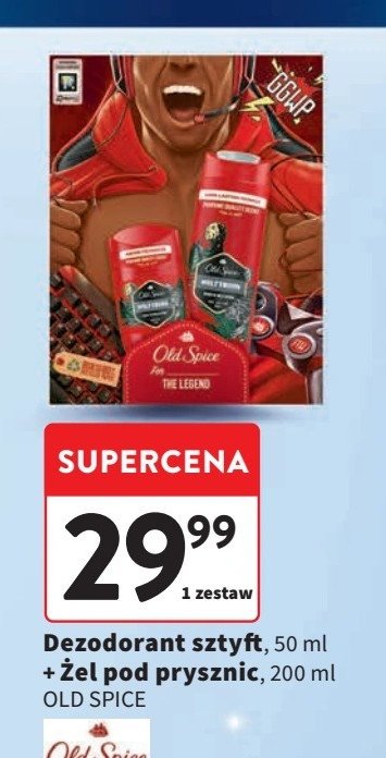 Zestaw w pudełku wolfthorn: żel pod prysznic 250 ml + antyperspirant sztyft 50 ml Old spice zestaw promocja