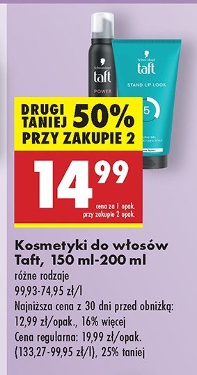 Żel do włosów TAFT STAND UP promocja w Biedronka