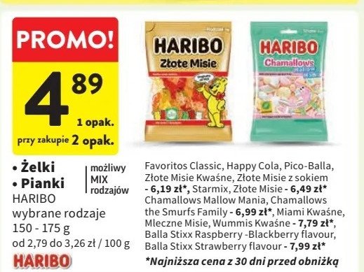 Żelki truskawkowe Haribo balla stixx promocja
