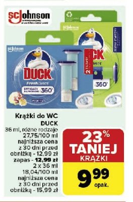 Krążki żelowe lime Duck fresh discs promocja