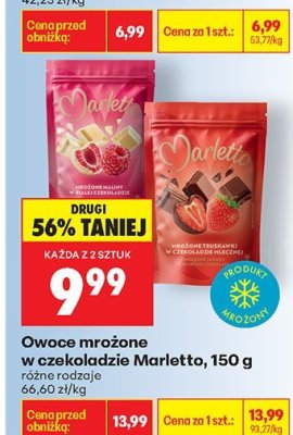 Owoce mrożone w czekoladzie, różne rodzaje 150 g promocja w Biedronka
