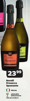 Wino musujące Borelli Prosecco Spumante promocja w Netto