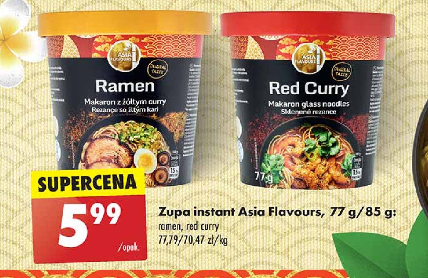 Danie ramen Asia flavours promocja w Biedronka