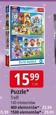 Puzzle Trefl 140 elementów promocja w Leclerc