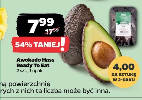 Awokado hass Nature's produce ready to eat promocja w Netto