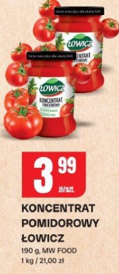 Koncentrat pomidorowy Łowicz 190 g, MW FOOD promocja w Chorten