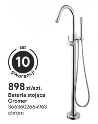 Bateria stojąca Cromer chrom promocja w Castorama