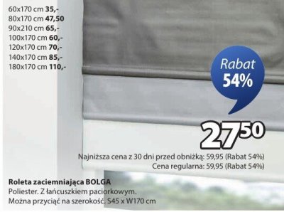 Roleta zaciemniająca BOLGA  promocja w Jysk