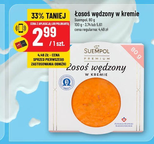 Łosoś wędzony w kremie Suempol promocja w POLOmarket