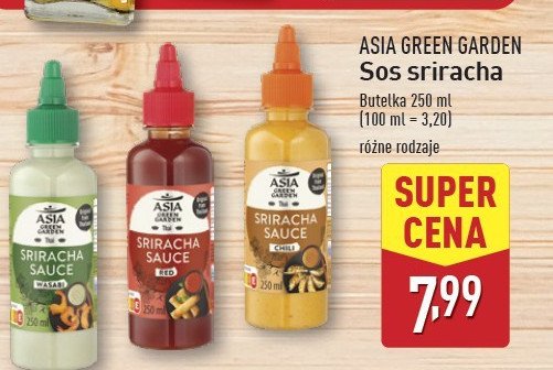 Sos sriracha wasabi Asia green garden promocja w Aldi