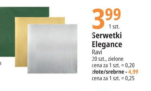 Serwetki elegance z艂ote Ravi promocja