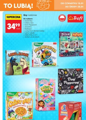 Gry rodzinne Aloha! Lilo & Stitch Trefl promocja w Biedronka