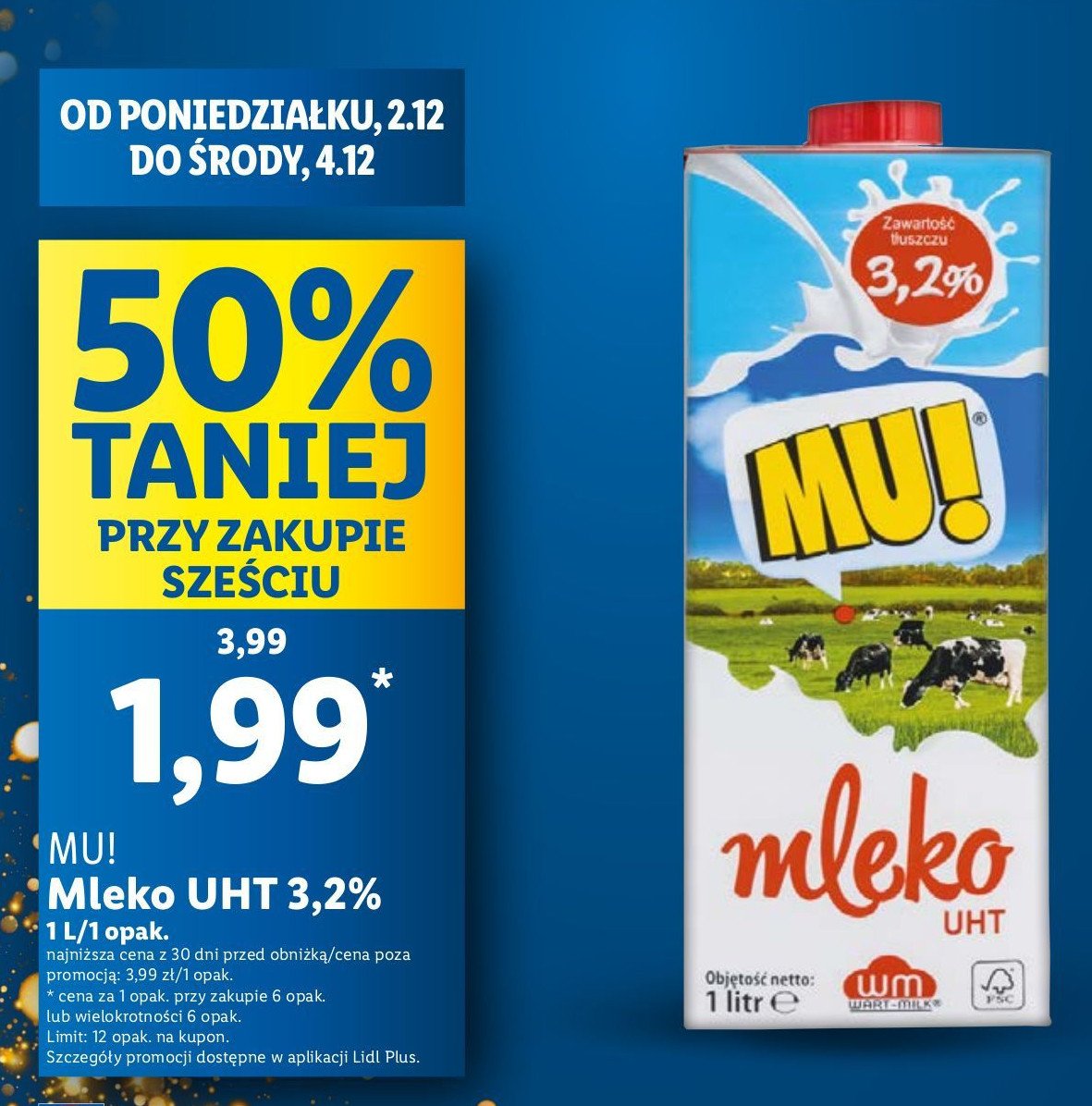 Mleko 3.2% Mu! promocja