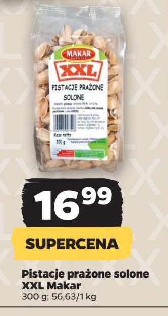 Pistacje prażone solone Makar promocja