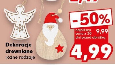 Dekoracje drewniane różne rodzaje promocja w Kaufland
