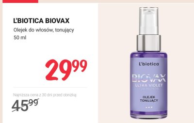 Olejek do włosów, tonujący promocja w Rossmann