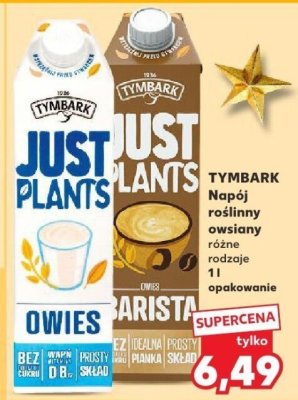 Napój roślinny TYMBARK Napój roślinny owsiany różne rodzaje promocja w Kaufland