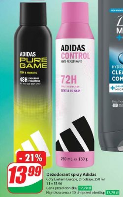 Dezodorant Adidas men pure game Adidas cosmetics promocja