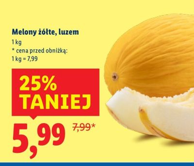 Melony żółte luzem Lidl promocja w Lidl