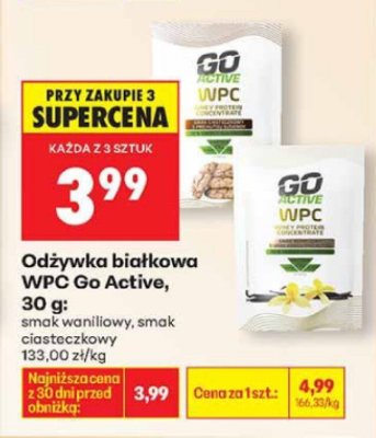 Odżywka białkowa WPC Go Active, 30 g promocja w Biedronka