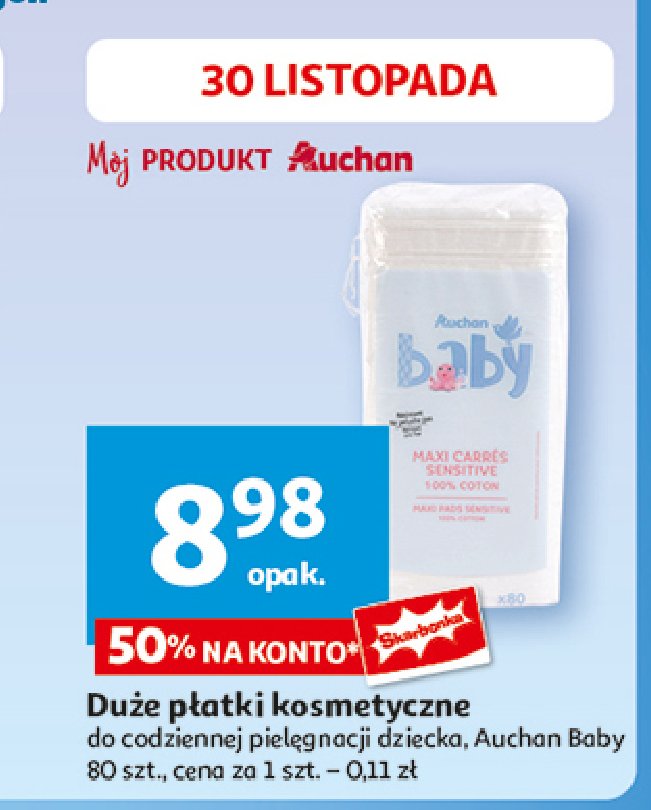 Płatki kosmetyczne Auchan baby promocja