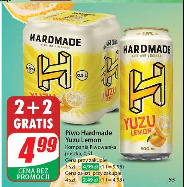 Piwo Hardmade yuzu lemon promocja