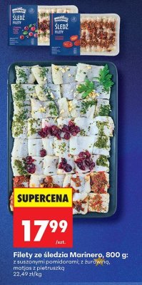 Filety ze śledzia z suszonymi pomidorami, z żurawiną 800g  promocja w Biedronka