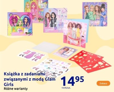 Książka z zadaniami związanymi z modą Glam Girls Różne warianty promocja w Action