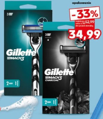 Maszynka do golenia + 4 wkłady Mach3 Charcoal promocja w Kaufland