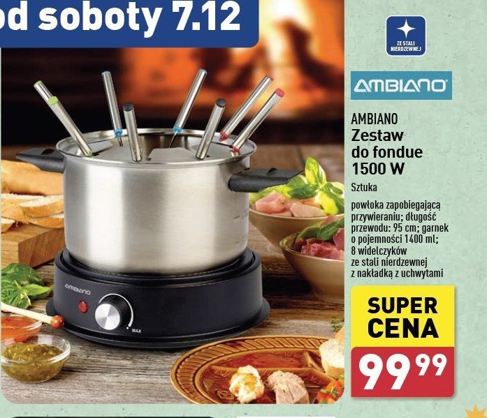 Zestaw do fondue 1500w AMBIANO promocja