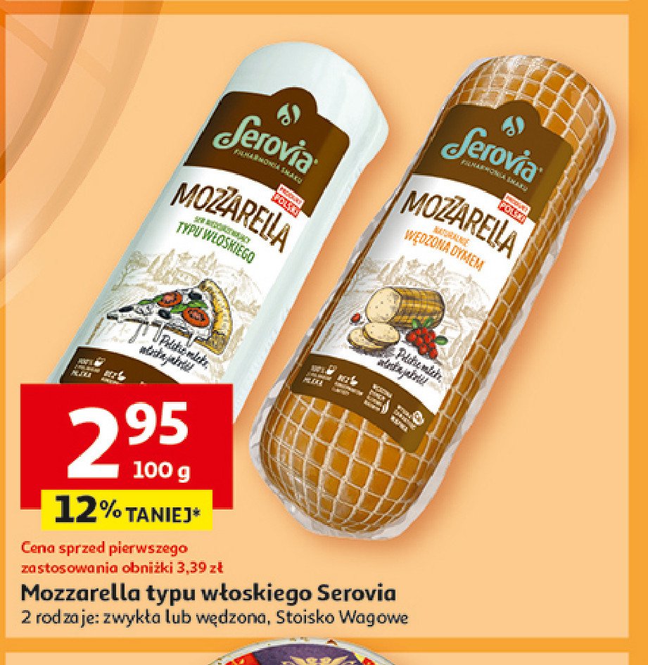 Ser mozzarella typu włoskiego Serovia promocja w Auchan