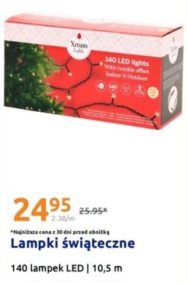 Lampki świąteczne promocja w Action
