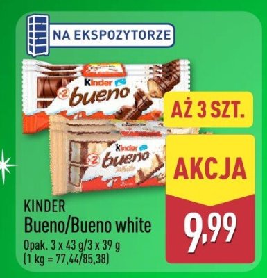 Wafelek Kinder Bueno/Bueno white promocja w Aldi
