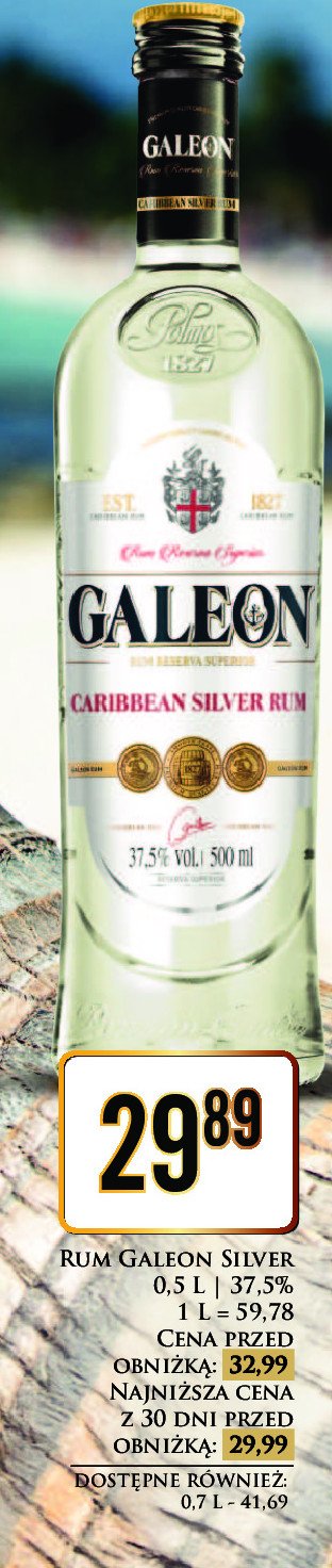 Rum Galeon silver promocja w Dino