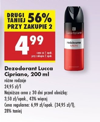 Dezodorant Lucca cipriano red chrome promocja