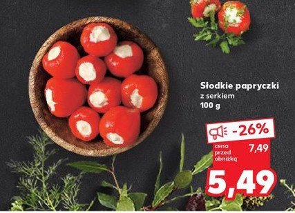 Papryczki słodkie z serem promocja w Kaufland