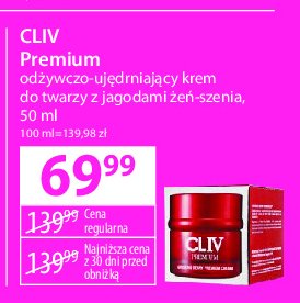 Krem do twarzy Cliv premium promocja