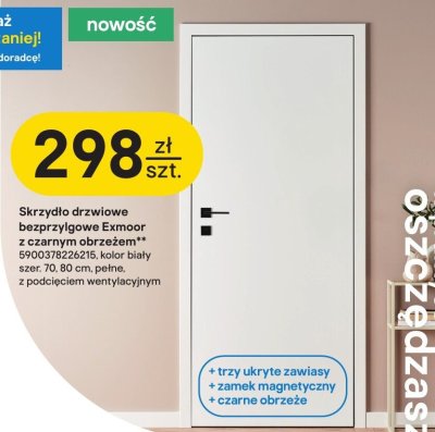 Skrzydło drzwiowe bezprzylgowe Exmoor promocja w Castorama