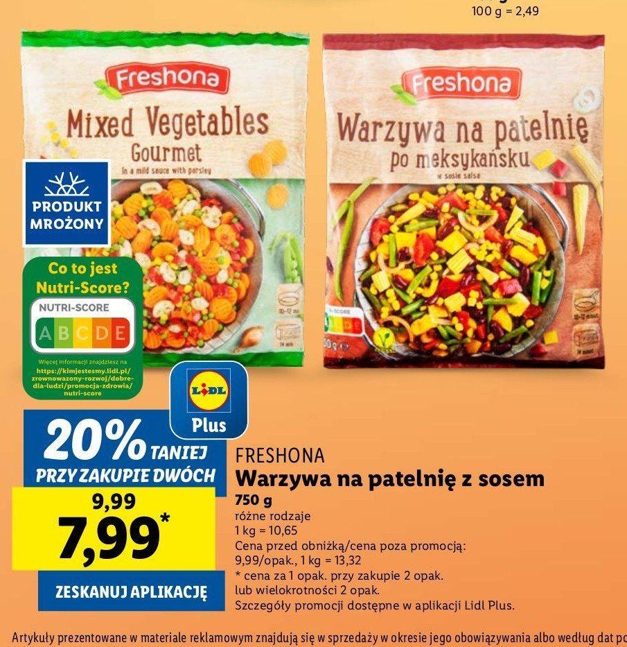 Warzywa na patelnię z sosem ziołowym Freshona promocja w Lidl