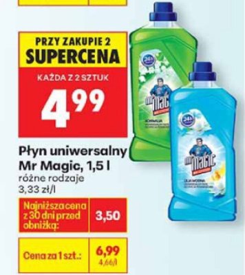 Płyn uniwersalny Mr Magic, 1,5 l promocja w Biedronka
