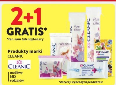 Produkty marki CLEANIC możliwy MIX i rodzajów promocja w Intermarche